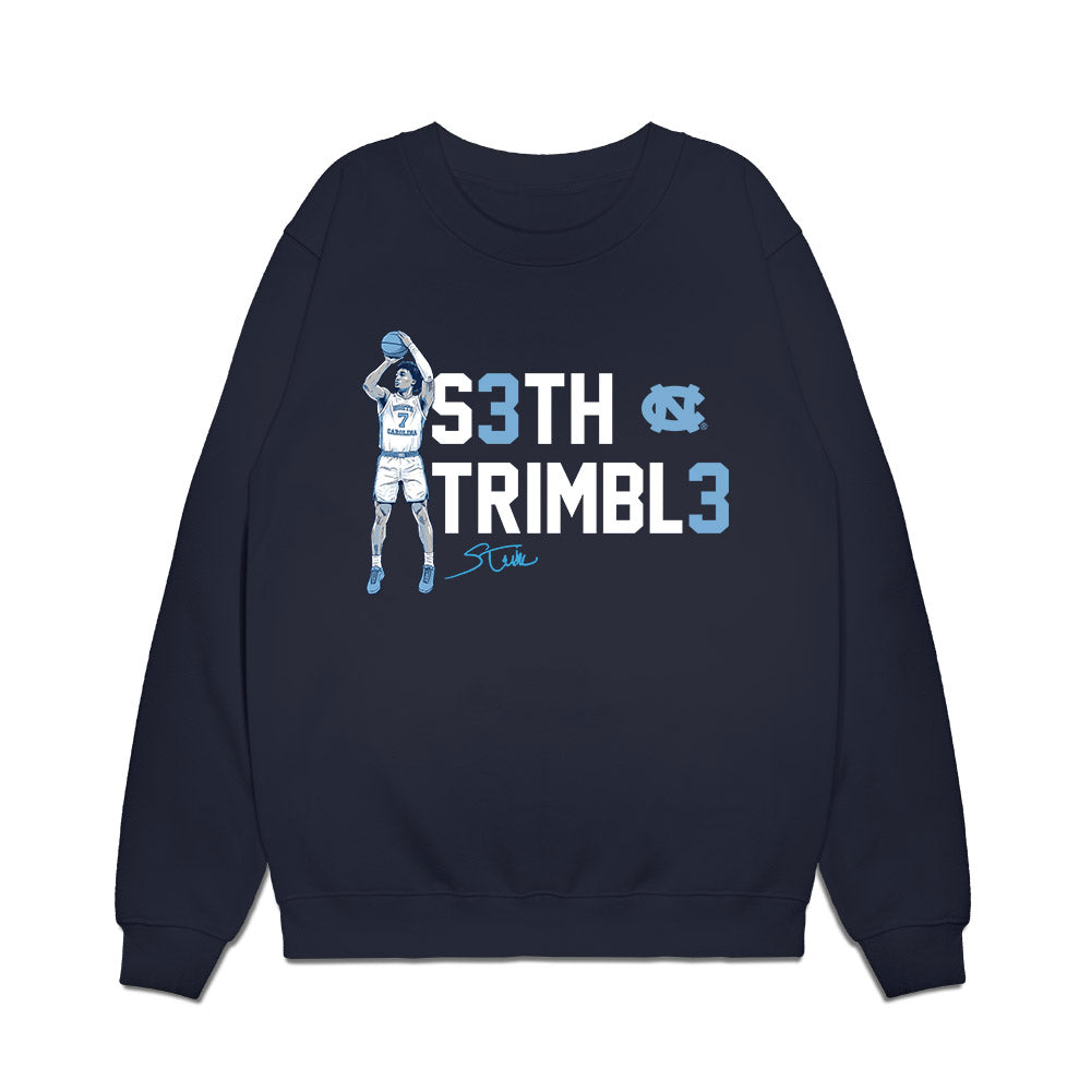 UNC - NCAA Men's Basketball : Seth Trimble - Graphic Premium Crewneck Sweatshirt-0