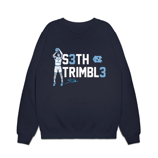 UNC - NCAA Men's Basketball : Seth Trimble - Graphic Premium Crewneck Sweatshirt-0