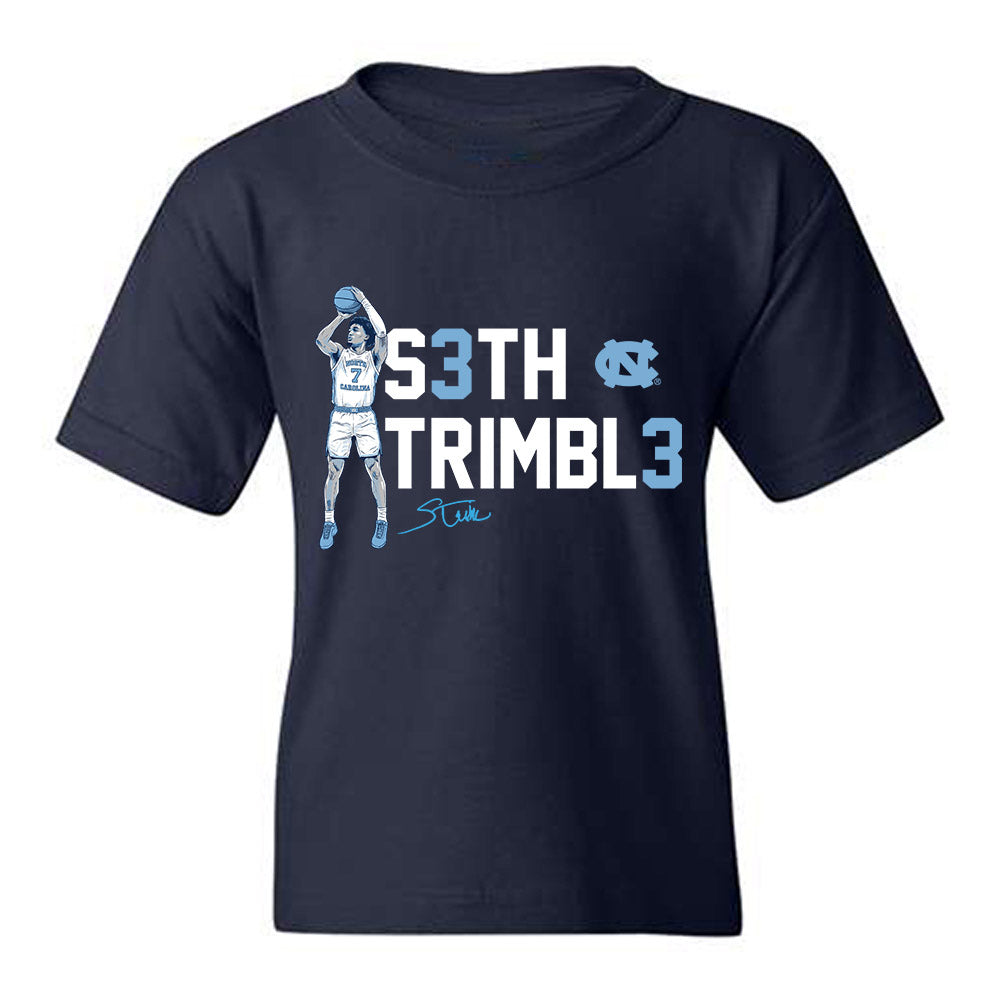 UNC - NCAA Men's Basketball : Seth Trimble - Graphic Youth T-Shirt-0
