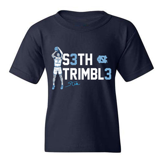 UNC - NCAA Men's Basketball : Seth Trimble - Graphic Youth T-Shirt-0