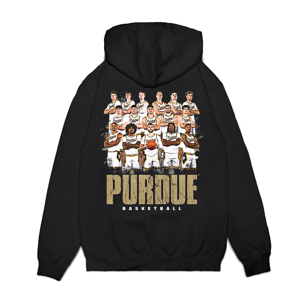 Purdue - NCAA Men's Basketball Legends : - Team Collage Premium Hooded Sweatshirt-1