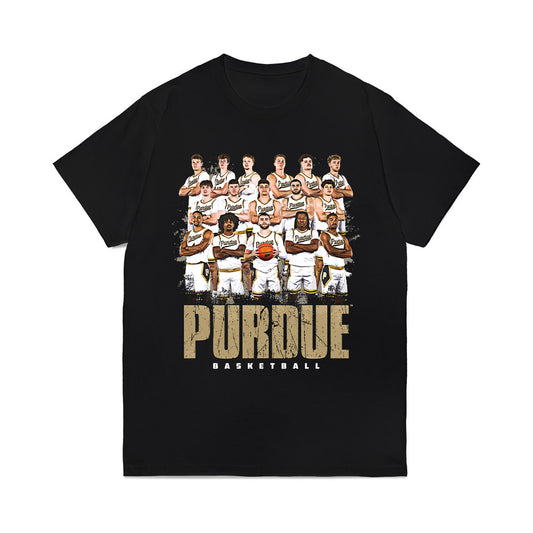 Purdue - NCAA Men's Basketball Legends : - Team Collage Comfort Colors T-Shirt-0