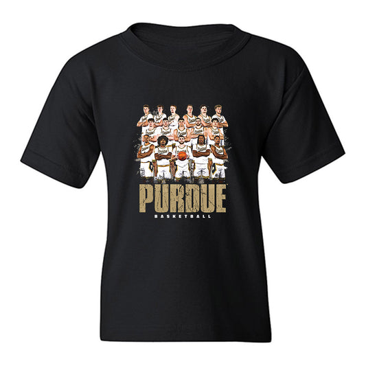 Purdue - NCAA Men's Basketball Legends : - Team Collage Youth T-Shirt-0