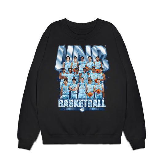 UNC - NCAA Men's Basketball : - Team Collage Premium Crewneck Sweatshirt-0