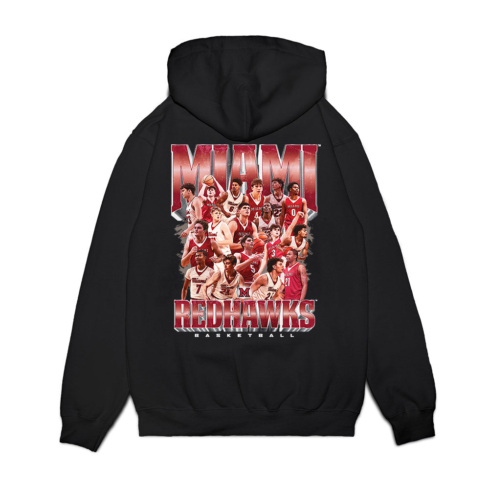Miami of Ohio - NCAA Men's Basketball : - 25-26 Team Collage Premium Hooded Sweatshirt-1