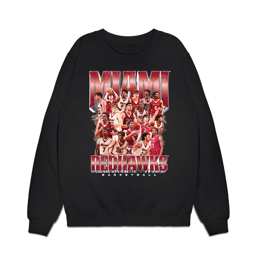 Miami of Ohio - NCAA Men's Basketball : - 25-26 Team Collage Premium Crewneck Sweatshirt-0