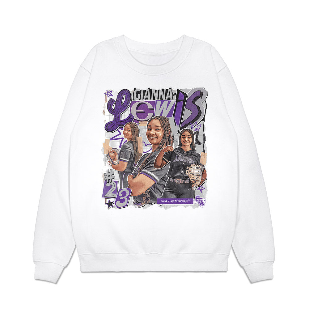SFA - NCAA Softball : Gianna Lewis - Collage Premium Crewneck Sweatshirt-0
