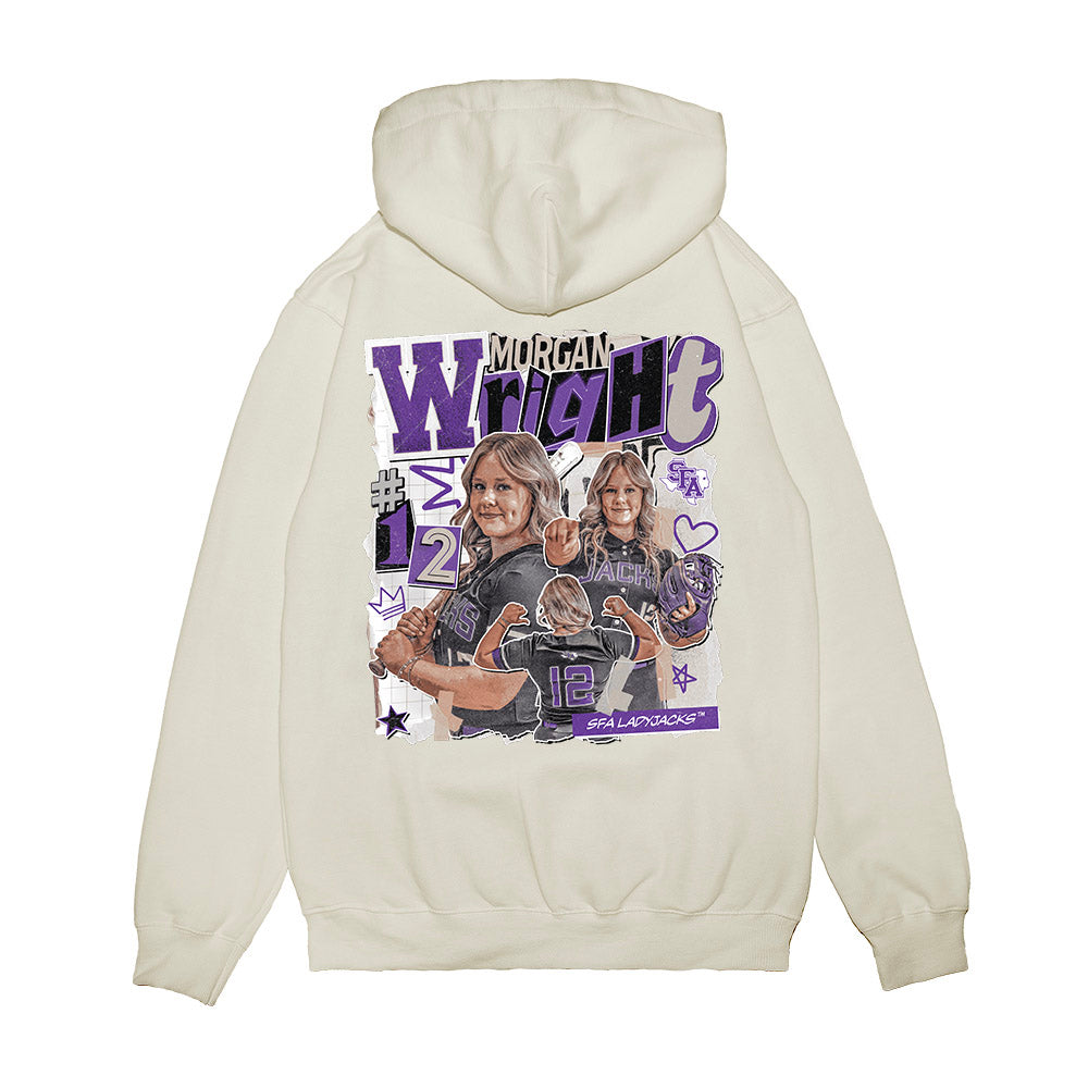 SFA - NCAA Softball : Morgan Wright - Collage Premium Hooded Sweatshirt-1