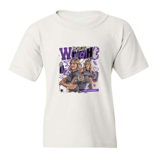 SFA - NCAA Softball : Morgan Wright - Collage Youth T-Shirt-0