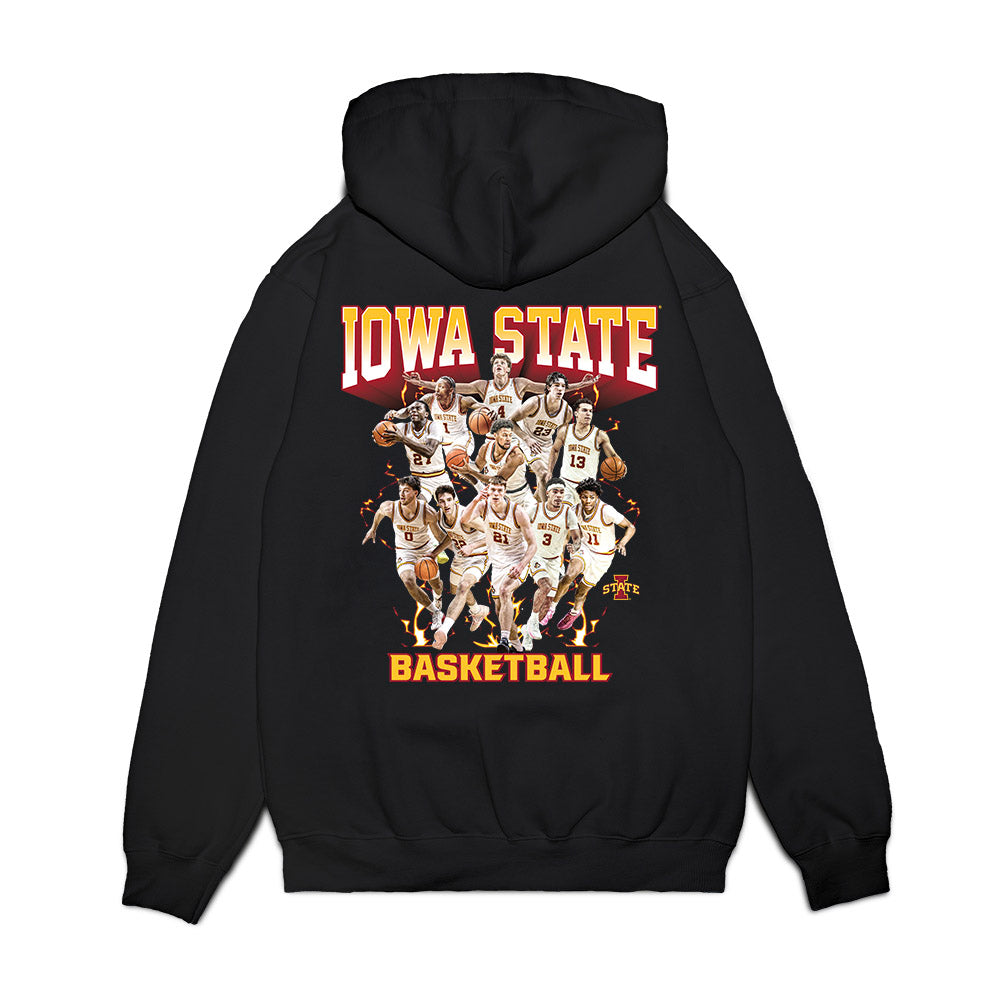 Iowa State - NCAA Men's Basketball : - Team Collage Premium Hooded Sweatshirt-1