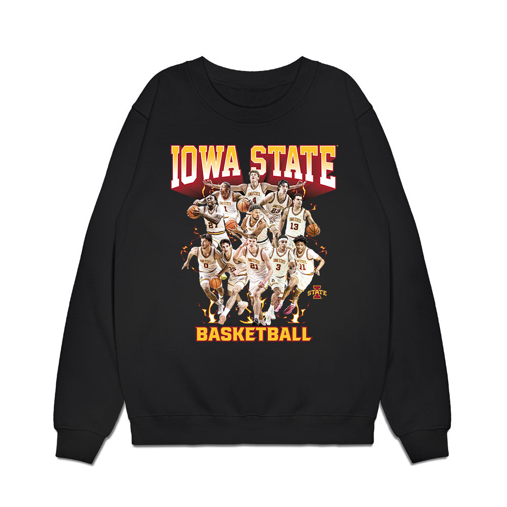 Iowa State - NCAA Men's Basketball : - Team Collage Premium Crewneck Sweatshirt-0