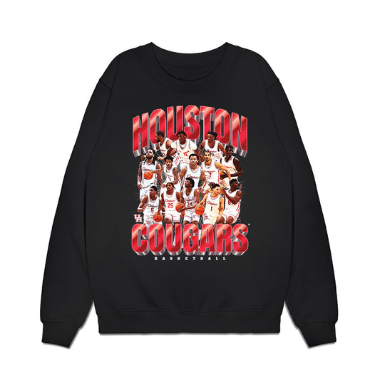 Houston - NCAA Men's Basketball : - Team Collage Premium Crewneck Sweatshirt-0
