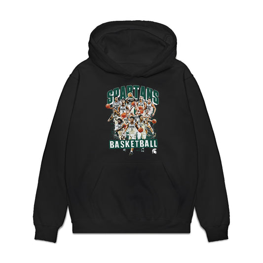 Michigan State - NCAA Men's Basketball : - 25-26 Team Collage Premium Hooded Sweatshirt-0
