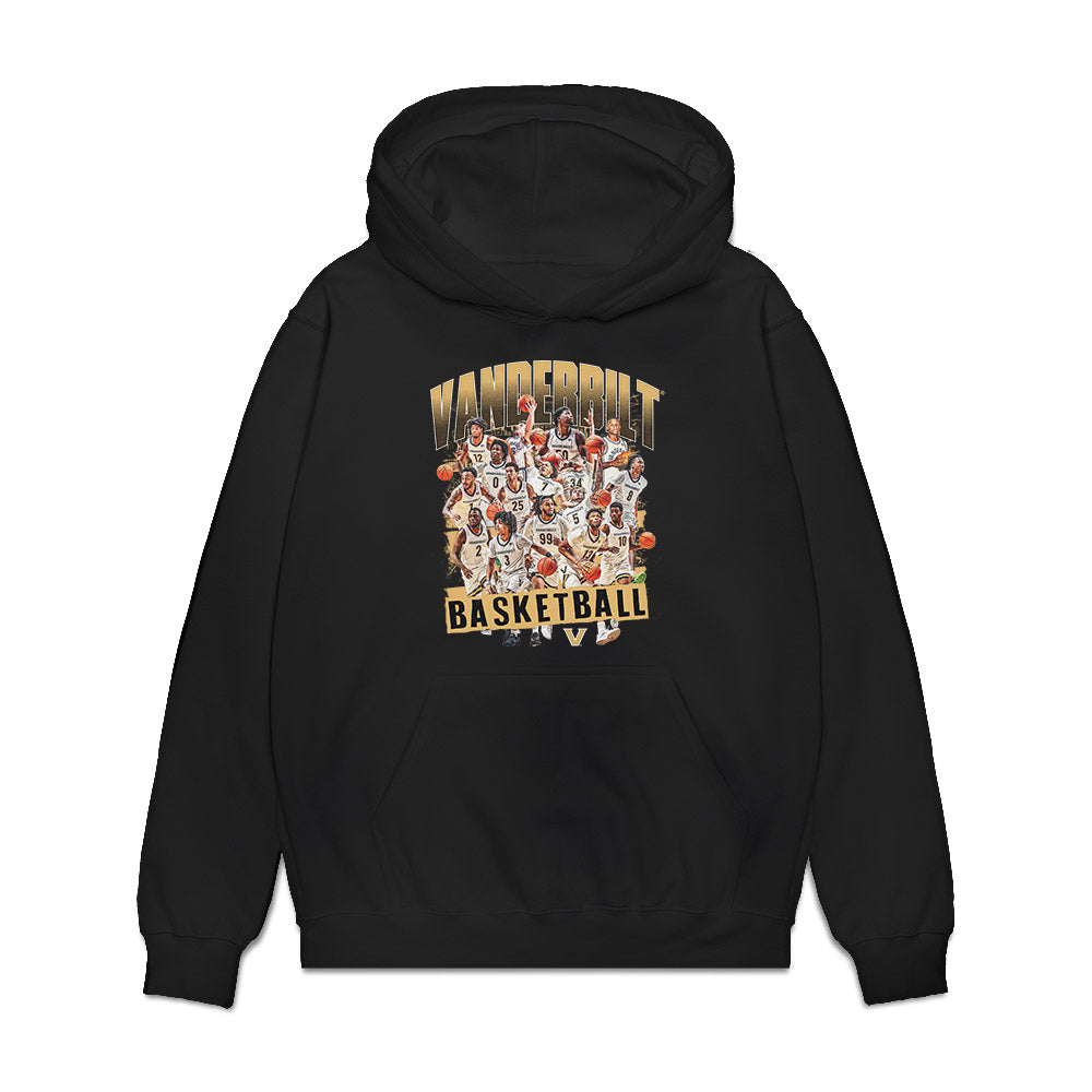 Vanderbilt - NCAA Men's Basketball : - Team Collage Premium Hooded Sweatshirt-0