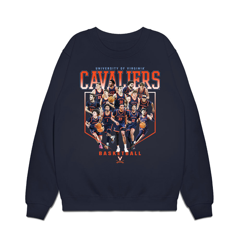 Virginia - NCAA Mens Basketball : Team Collage Premium Crewneck Sweatshirt-0