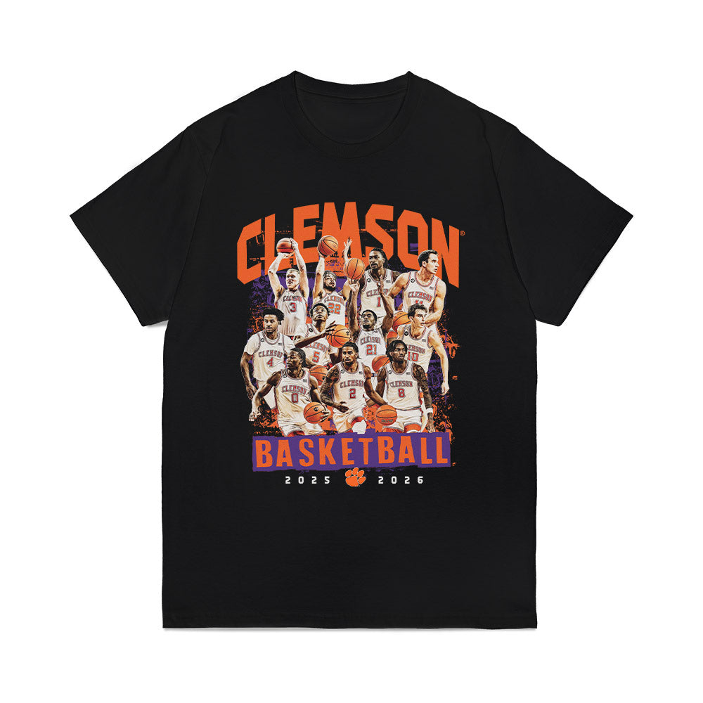 Clemson - NCAA Men's Basketball : - Team Collage Comfort Colors T-Shirt-0