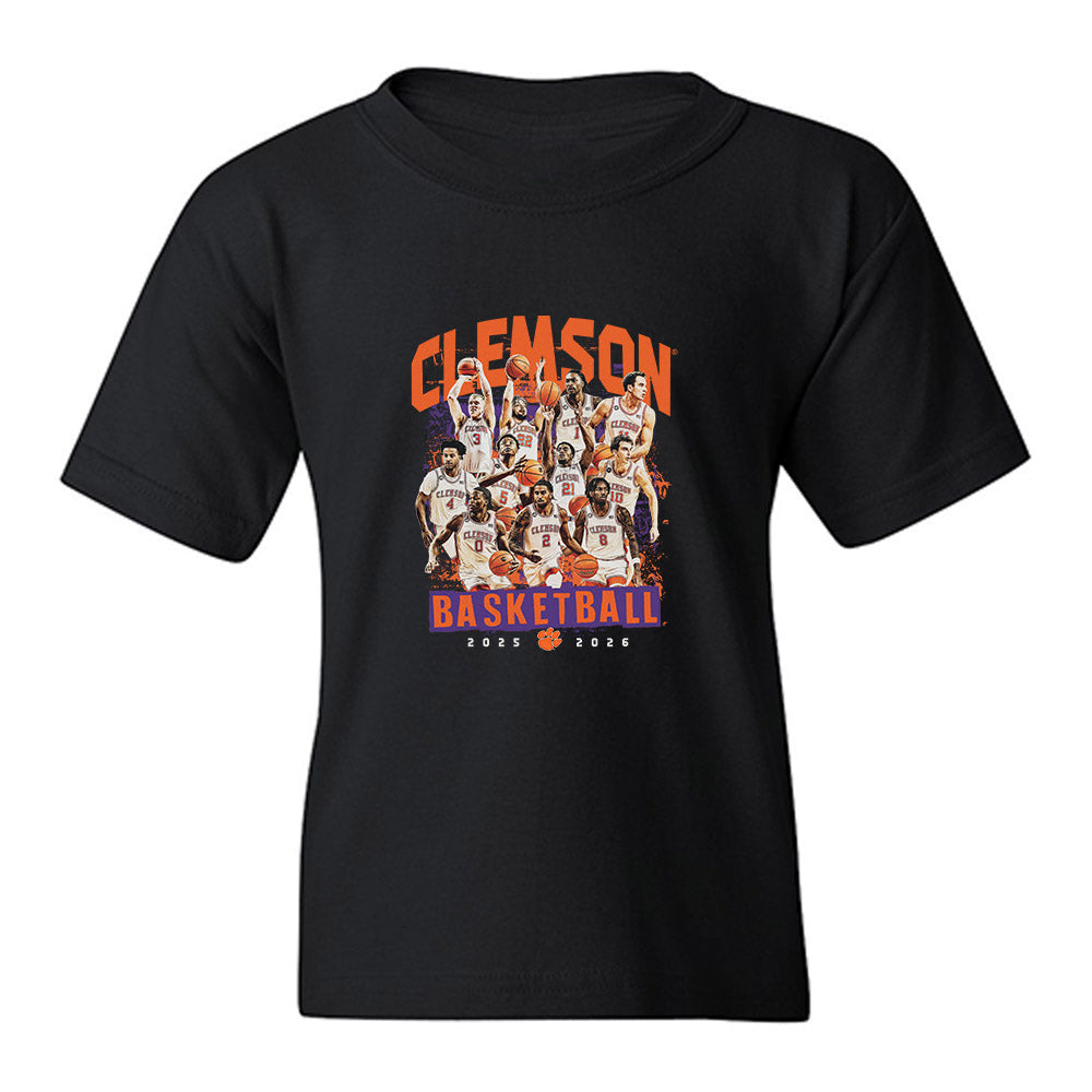 Clemson - NCAA Men's Basketball : - Team Collage Youth T-Shirt-0