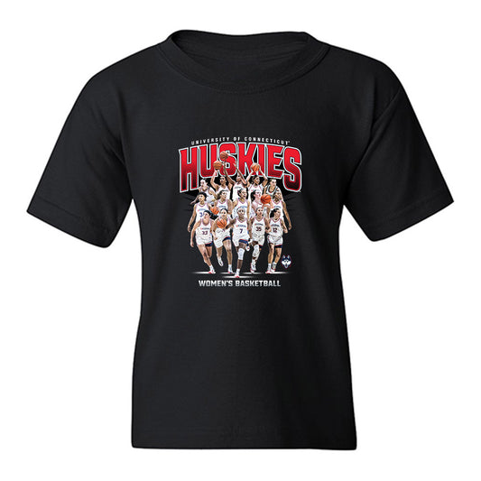 UConn - NCAA Women's Basketball : - 25-26 Team Collage Youth T-Shirt-0