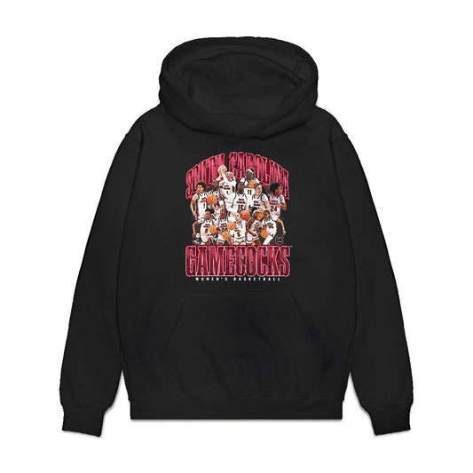 South Carolina - NCAA Women's Basketball : - Team Collage Premium Hooded Sweatshirt-0