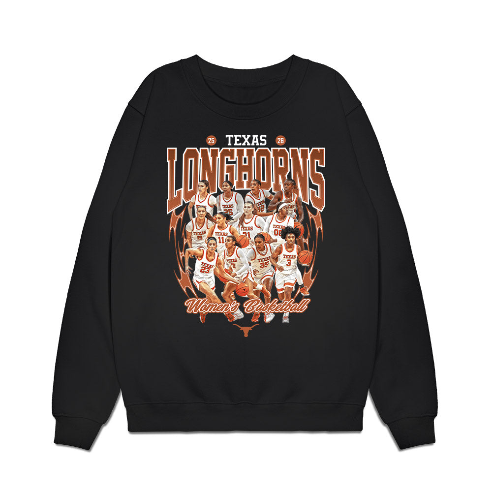 Texas - NCAA Women's Basketball : Team Collage Premium Crewneck Sweatshirt-0