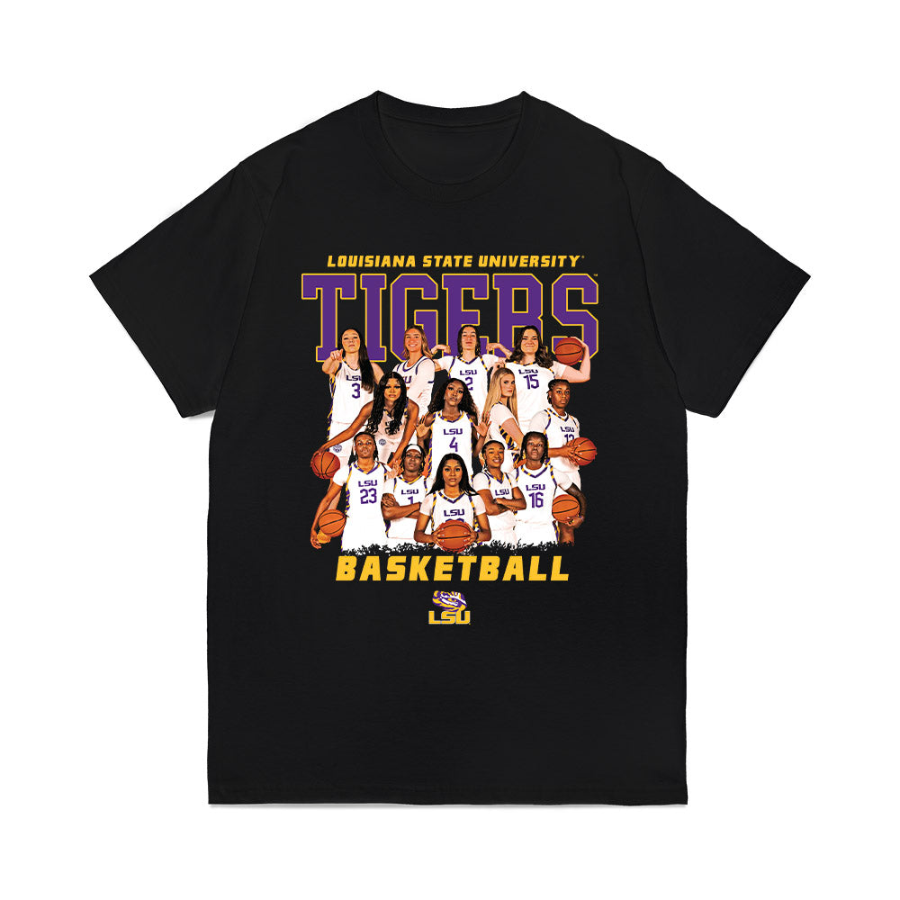 LSU - NCAA Women's Basketball : - Team Collage Comfort Colors T-Shirt-0