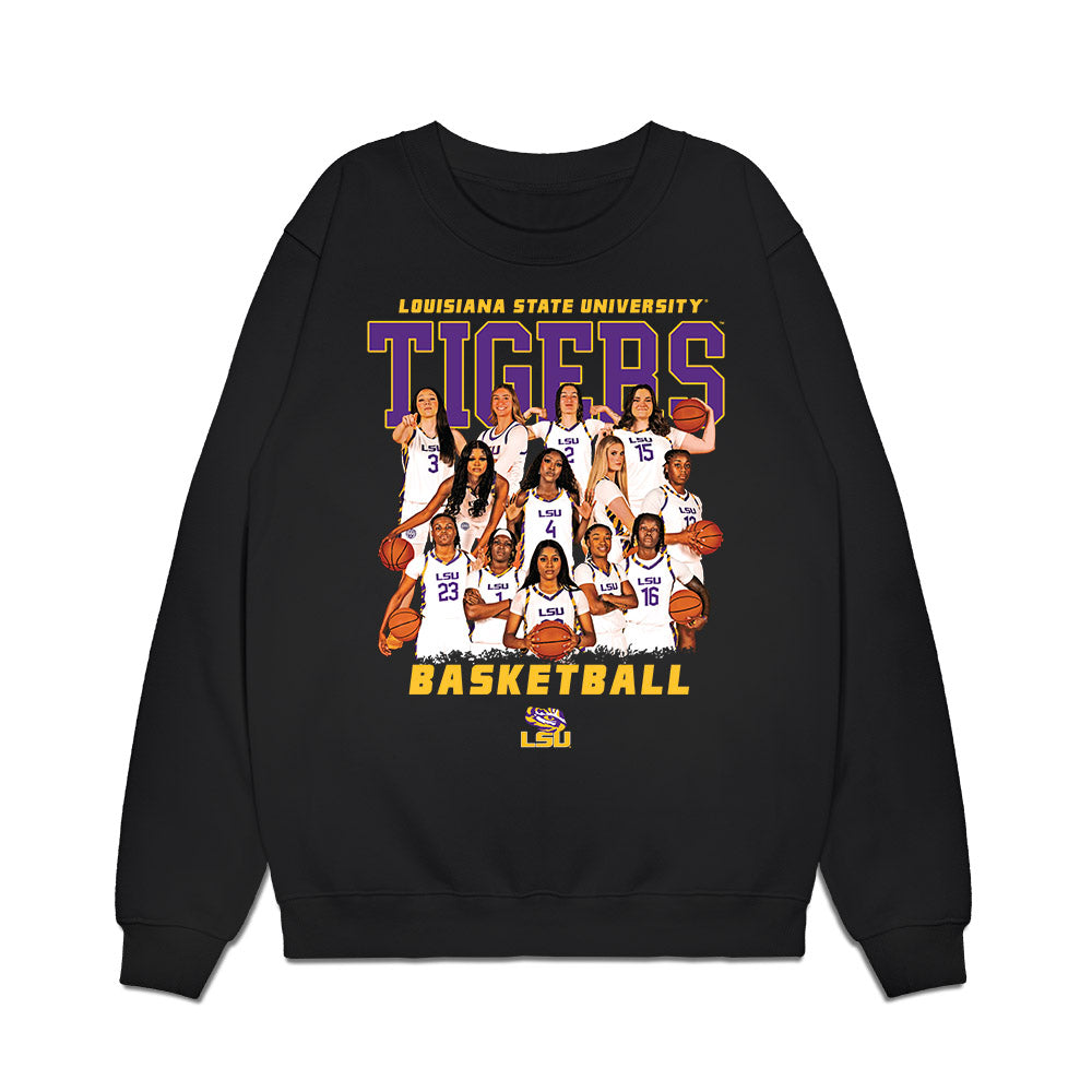 LSU - NCAA Women's Basketball : - Team Collage Premium Crewneck Sweatshirt-0