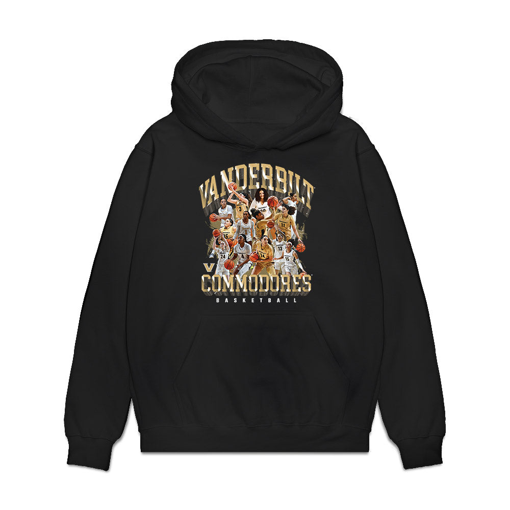 Vanderbilt - NCAA Women's Basketball : - 25-26 Team Collage Premium Hooded Sweatshirt-0
