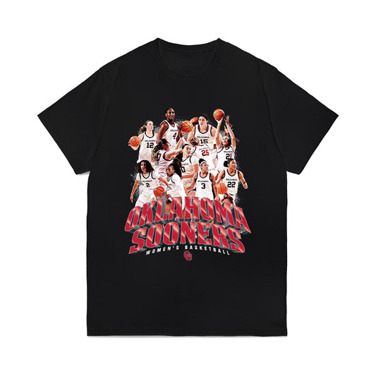 Oklahoma - NCAA Women's Basketball : 25-26 Team Collage Comfort Colors T-Shirt-0