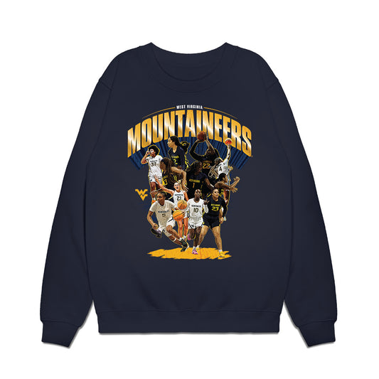 West Virginia - NCAA Women's Basketball : - 25-26 Team Collage Premium Crewneck Sweatshirt-0