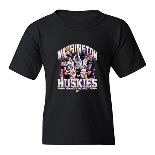 Washington - NCAA Women's Basketball : - 25-26 Team Collage Youth T-Shirt-0