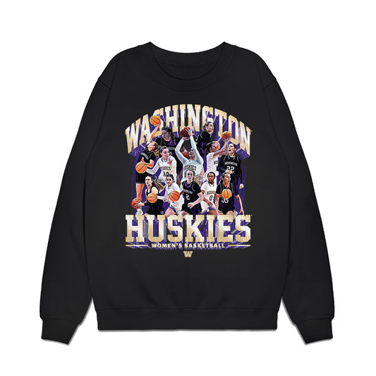 Washington - NCAA Women's Basketball : - 25-26 Team Collage Premium Crewneck Sweatshirt-0