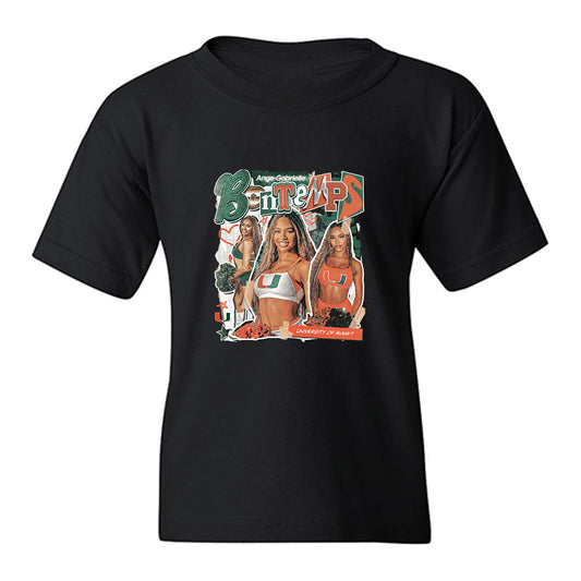 Miami - NCAA Dance Team : Ange-Gabrielle Bontemps - Collage Youth T-Shirt-0