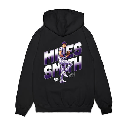 Kansas State - NCAA Baseball : Miles Smith - Caricature Premium Hooded Sweatshirt-1
