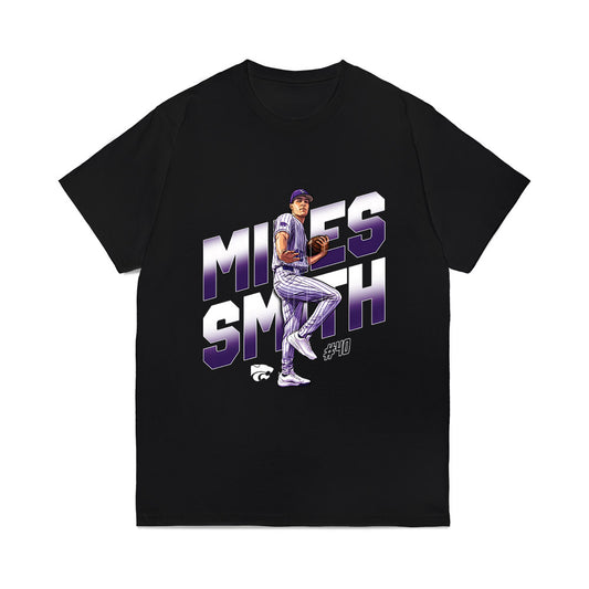 Kansas State - NCAA Baseball : Miles Smith - Caricature Comfort Colors T-Shirt-0