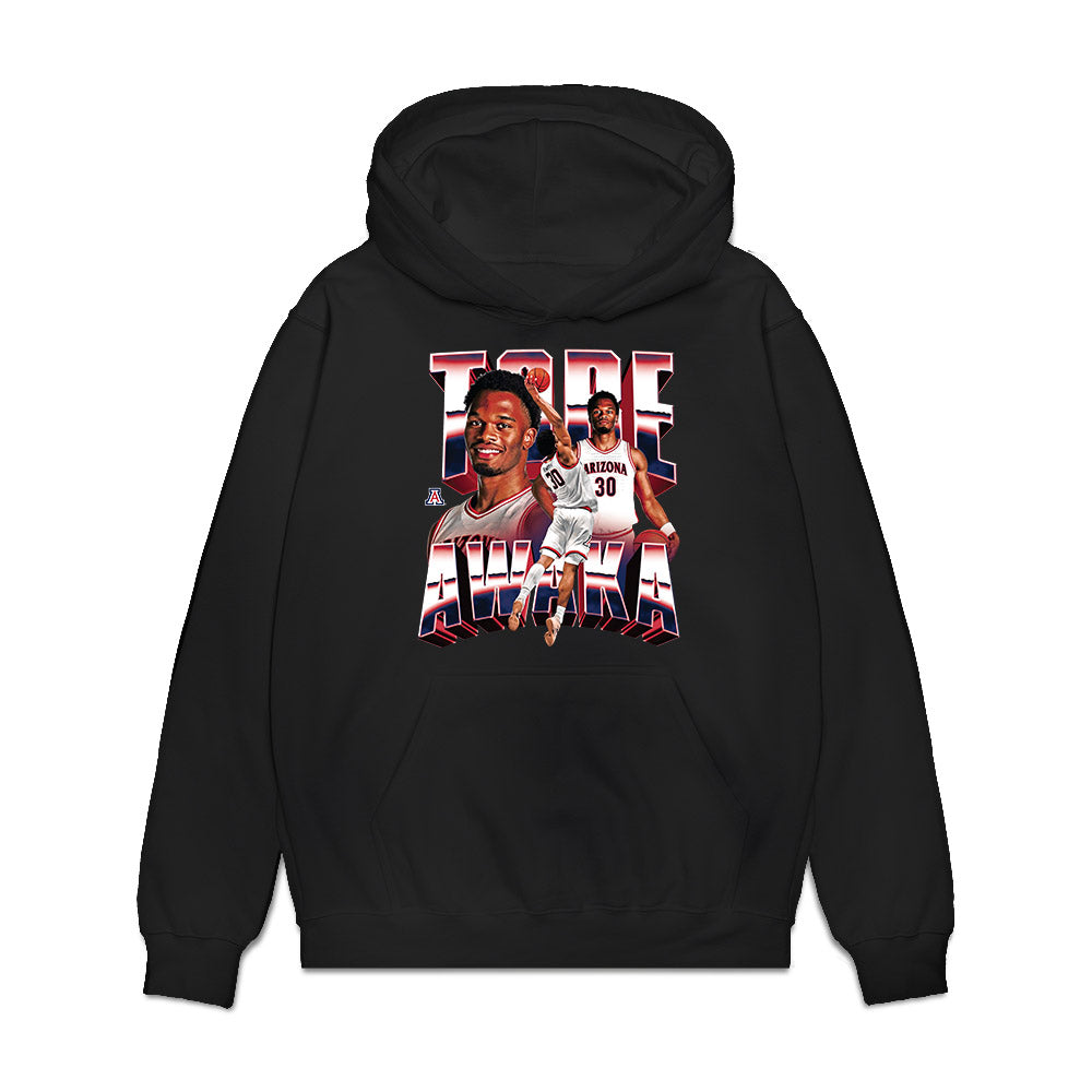 Arizona - NCAA Men's Basketball : Tobe Awaka - Collage Premium Hooded Sweatshirt-0