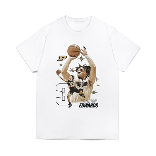 Purdue - NCAA Men's Basketball Legends : Carsen Edwards - Collage Comfort Colors T-Shirt-0