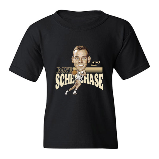 Purdue - NCAA Men's Basketball Legends : Dave Schellhase - Caricature Youth T-Shirt-0