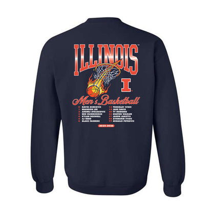 Illinois - NCAA Men's Basketball : - 25-26 Roster Crewneck Sweatshirt-1