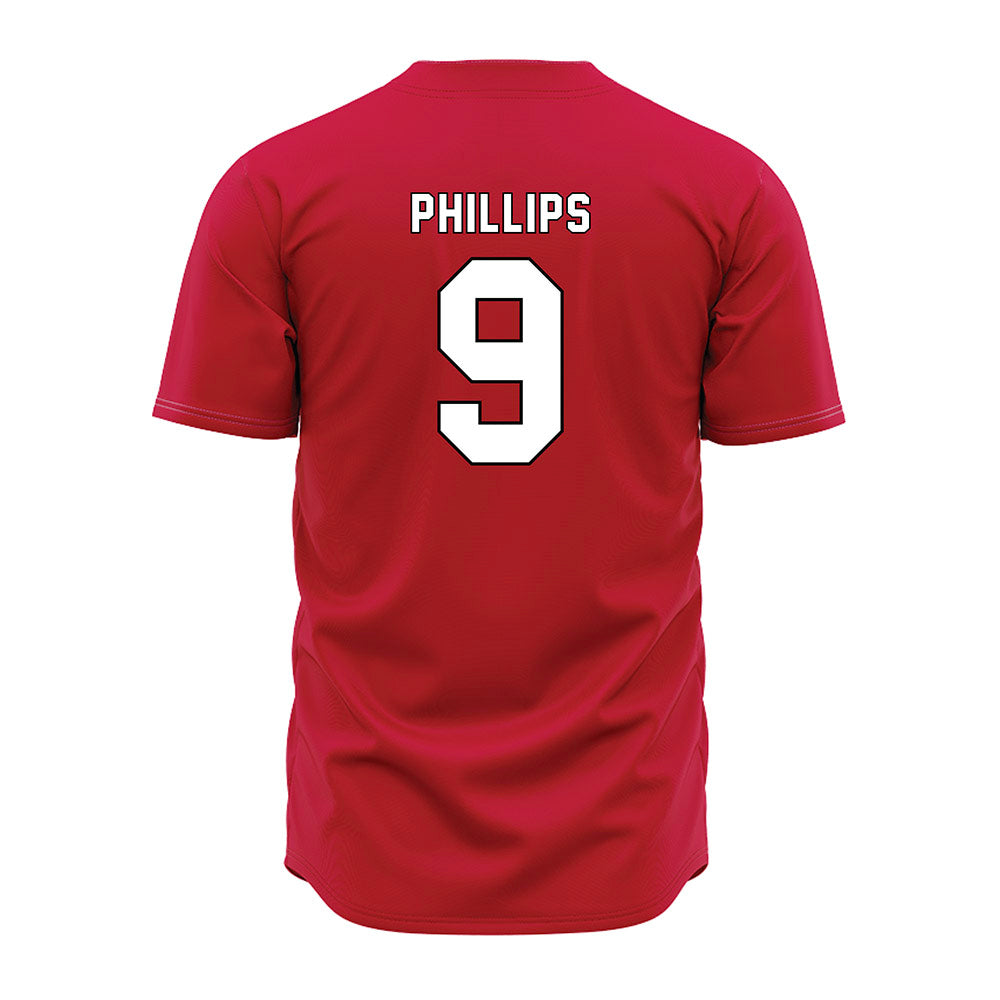 Miami of Ohio - NCAA Baseball : Drew Phillips - Red Jersey-1