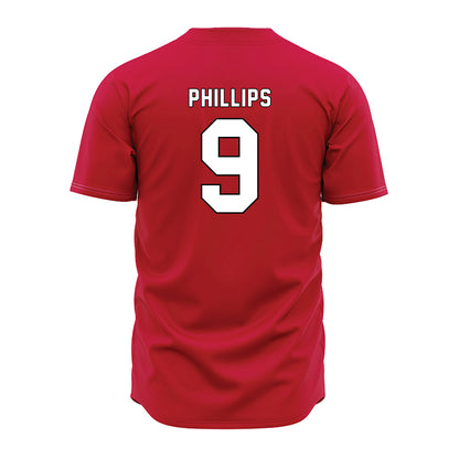 Miami of Ohio - NCAA Baseball : Drew Phillips - Red Jersey-1