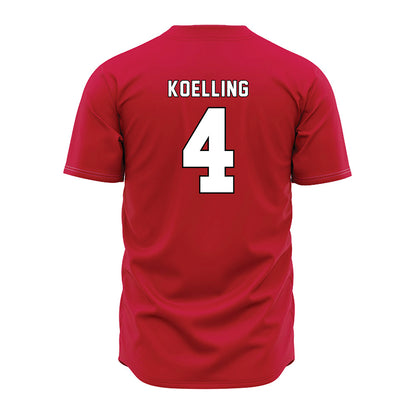 Miami of Ohio - NCAA Baseball : Alex Koelling - Red Jersey-1