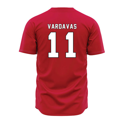 Miami of Ohio - NCAA Baseball : Nick Vardavas - Red Jersey-1