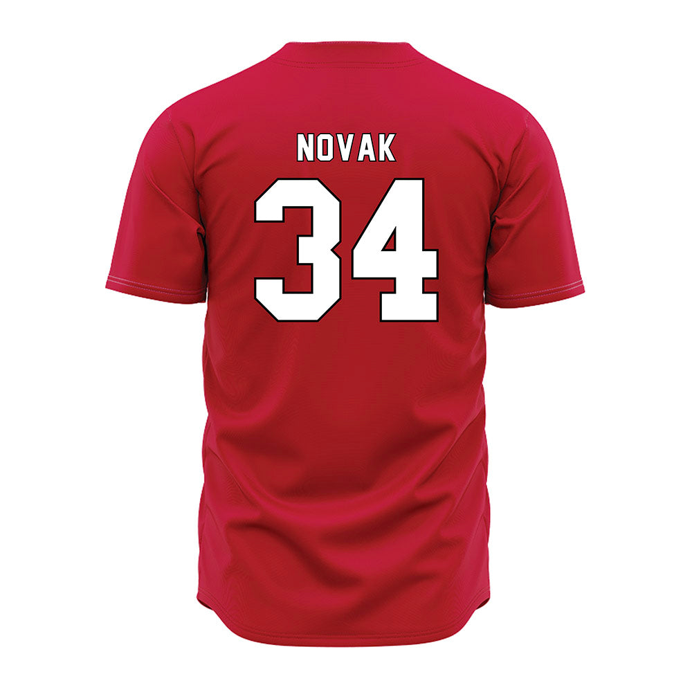 Miami of Ohio - NCAA Baseball : Cameron Novak - Red Jersey-1