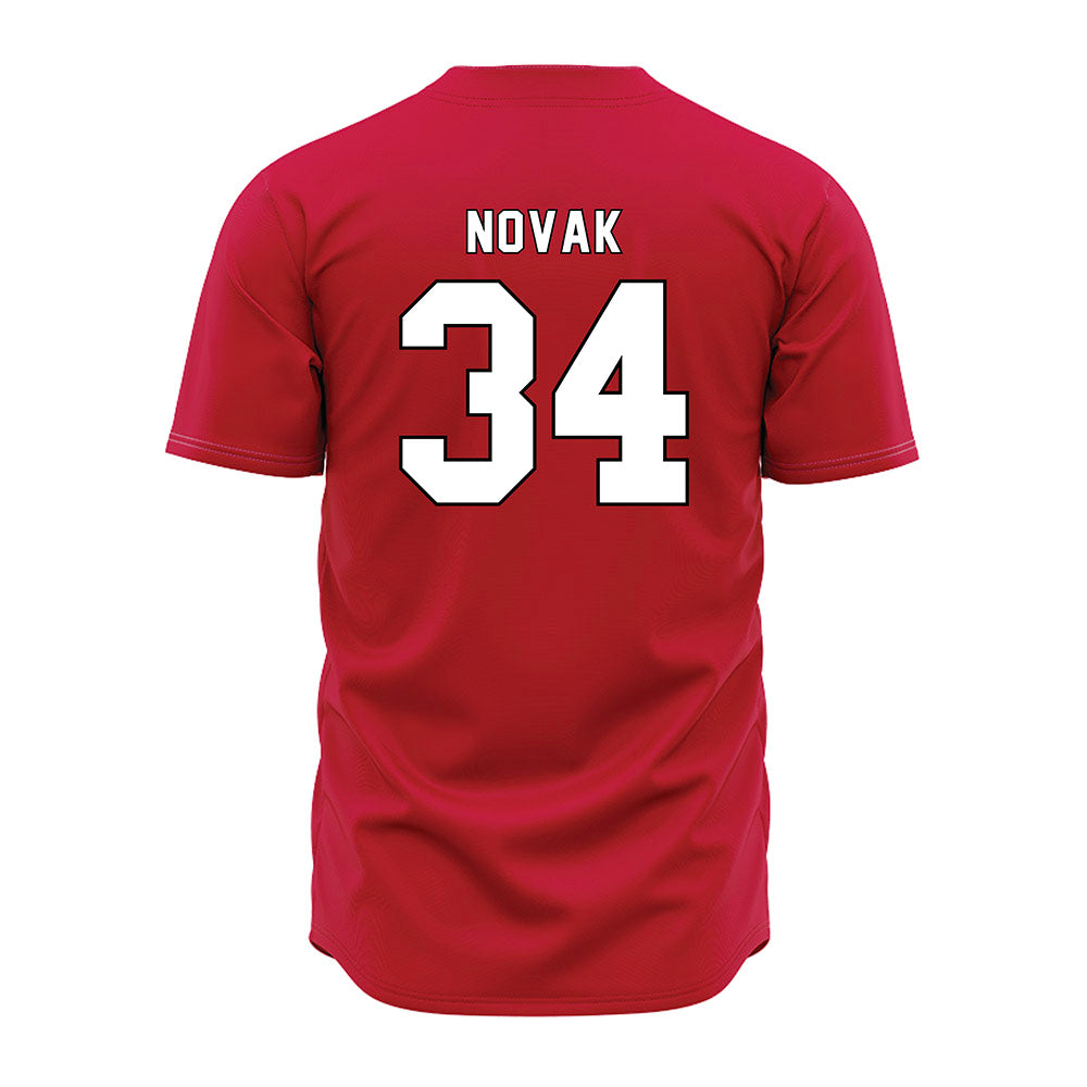 Miami of Ohio - NCAA Baseball : Cameron Novak - Red Jersey-1