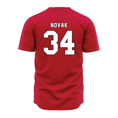Miami of Ohio - NCAA Baseball : Cameron Novak - Red Jersey-1