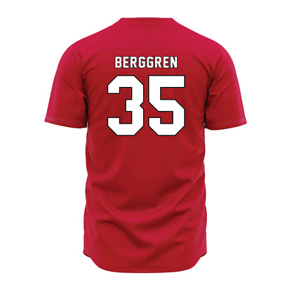 Miami of Ohio - NCAA Baseball : Austin Berggren - Red Jersey-1