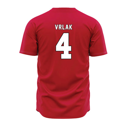 Miami of Ohio - NCAA Baseball : Jake Vrlak - Red Jersey-1