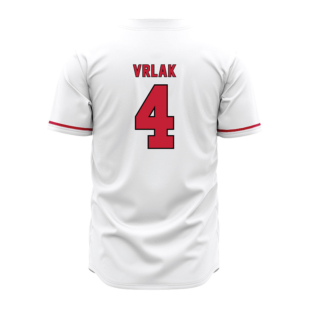 Miami of Ohio - NCAA Baseball : Jake Vrlak - White Jersey-1