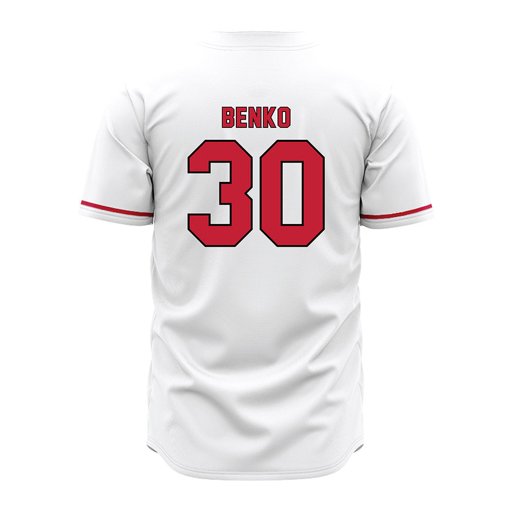 Miami of Ohio - NCAA Baseball : Troy Benko - White Jersey-1
