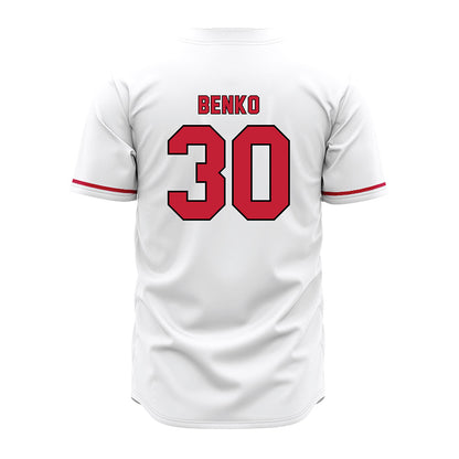 Miami of Ohio - NCAA Baseball : Troy Benko - White Jersey-1